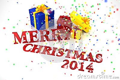 Merry Christmas 2014 Stock Photo