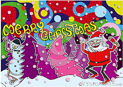 Merry Christmas Crazy Card Stock Photo