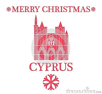 Merry Christmas Cyprus Vector Illustration