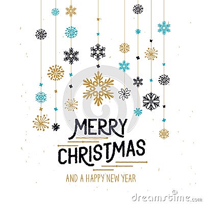 Merry Christmas Decorations Vector Illustration