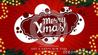 Merry Christmas, emblem for your creativity in graffiti style Vector Illustration