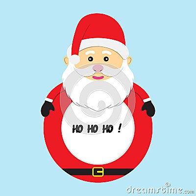 Merry christmas frame santa claus vector illustration isolated Vector Illustration