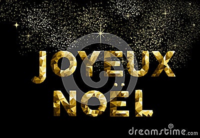 Merry christmas french joyeux noel france country Vector Illustration