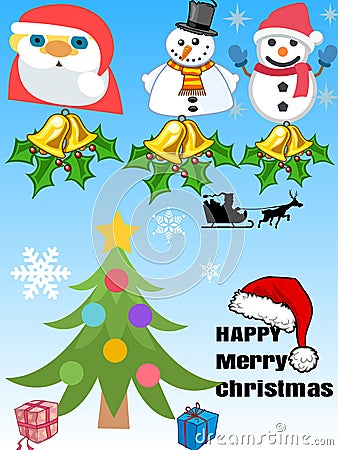 Merry Christmas Greet Stock Photo