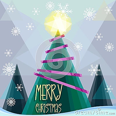 Merry Christmas greeting card Stock Photo