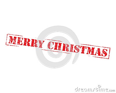 Merry Christmas Grungy Rubber Stamp Vector Illustration