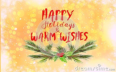 Merry Christmas and happy holidays wishes quotes greeting card decoration white tree ball on blue background banner copy space Stock Photo