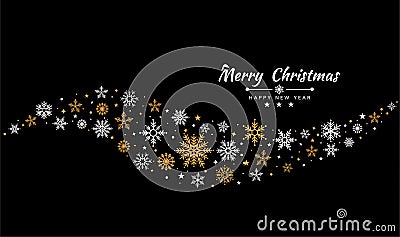 Merry Christmas and Happy New Year background Vector Illustration