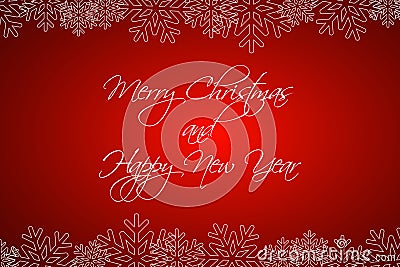 Merry Christmas and Happy New Year background, greetings card Vector Illustration