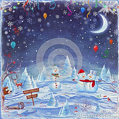 Merry Christmas and Happy new year background Stock Photo