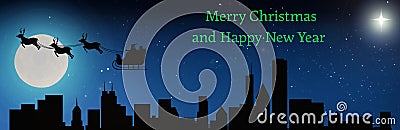 Merry Christmas & Happy New Year Banner Stock Photo