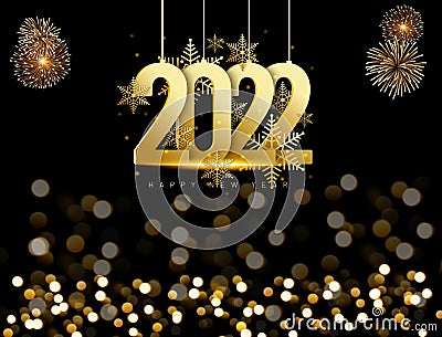 Merry Christmas and happy new year 2022 card Stock Photo