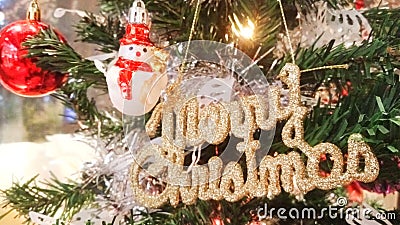 Merry Christmas, Happy New Year, Christmas Festival, Background Image, Christmas Tree. Stock Photo