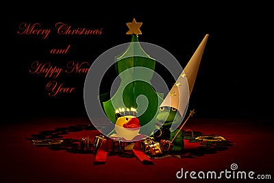 Merry Christmas and Happy New Year Stock Photo