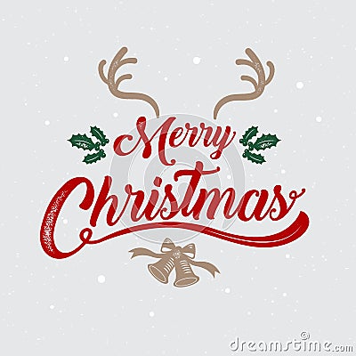 Merry Christmas, happy new year, logo & symbol design, vector il Vector Illustration