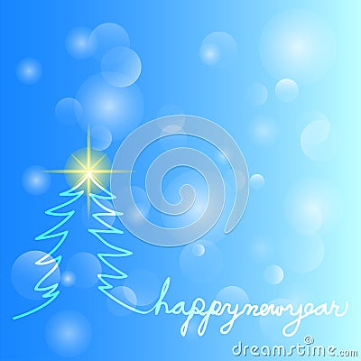 Merry christmas and happy new year Vector Illustration