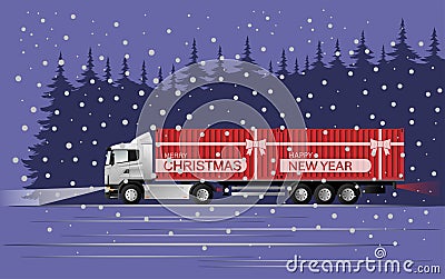 Merry Christmas and Happy New Year. Vector Illustration