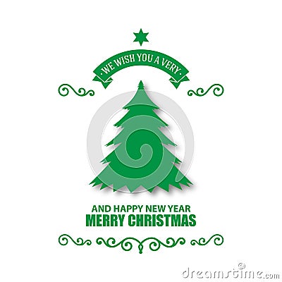 Merry christmas new year concept Vector Illustration