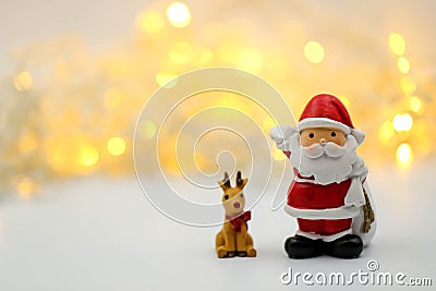 Merry christmas and happy new year Miniature People : Children w Stock Photo