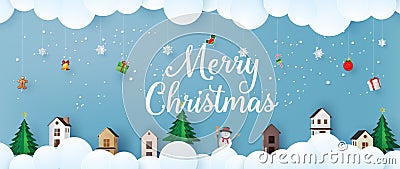 Merry Christmas and Happy New Year Vector Illustration