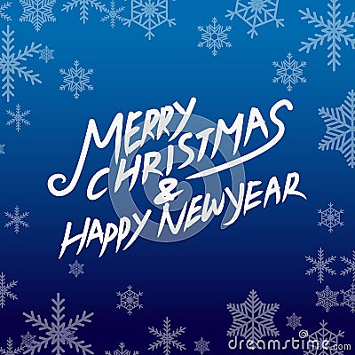 Merry christmas and happy new year Vector Illustration