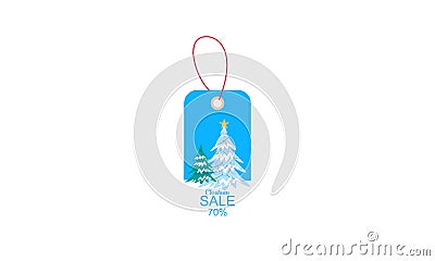 Merry christmas label banner. Equipment christmas label logo Vector Illustration