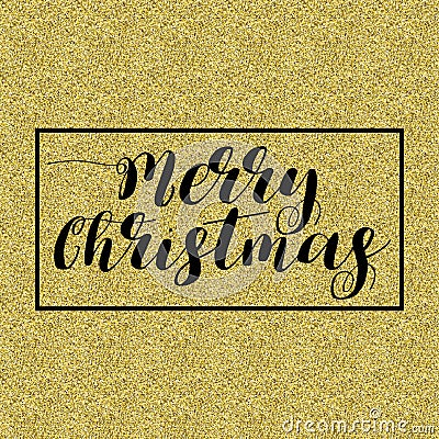 Merry Christmas Lettering Design. Vector Illustration