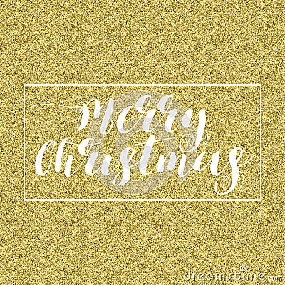 Merry Christmas Lettering Design. Vector Illustration