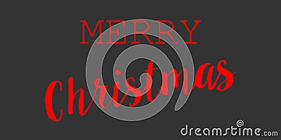 Merry Christmas, logo vector symbol on dark background Stock Photo