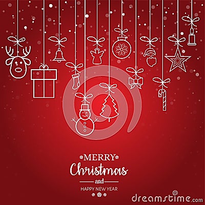 Merry Christmas magical vector illustration Cartoon Illustration