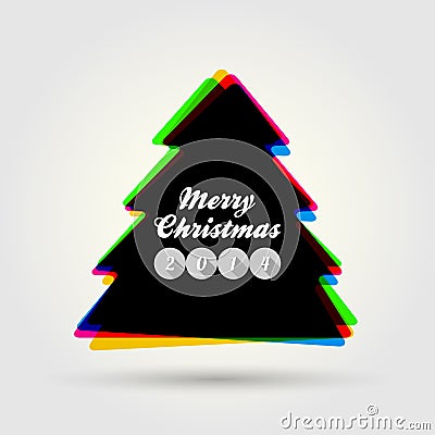 Merry Christmas 2014 modern design Vector Illustration