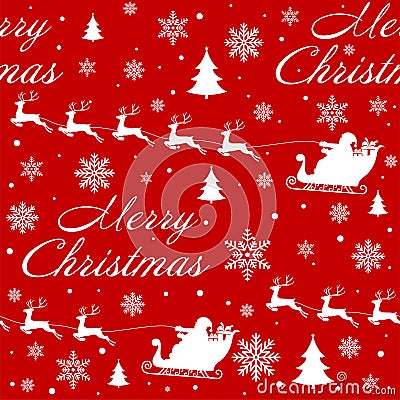 Merry Christmas pattern seamless Stock Photo