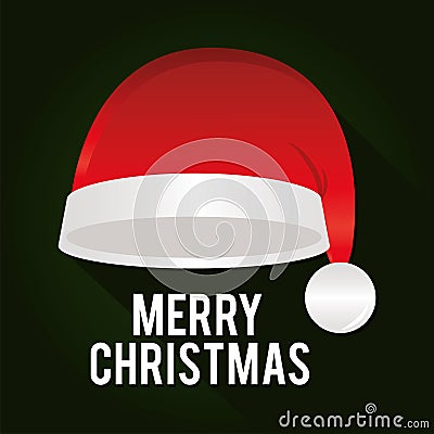 Merry christmas santas hat vector design Vector Illustration