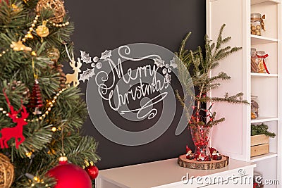 Merry christmas sign Stock Photo