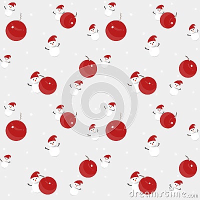 Merry Christmas with snow manhood pattern Stock Photo