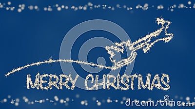 Beautiful sparkling lettering and Merry Christmas design Stock Photo
