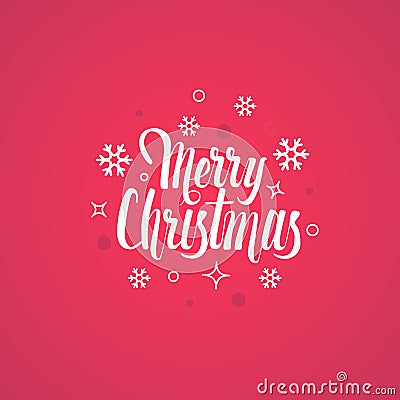 Merry Christmas text Calligraphic Lettering design card template. Stock Photo