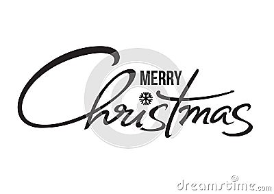 Merry Christmas text Vector Illustration