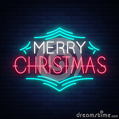 Merry Christmas text, template design letter template Vector Illustration