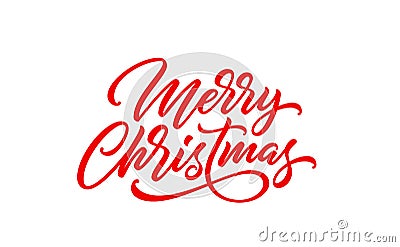 Merry Christmas text Vector Illustration