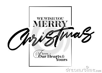 Merry Christmas Vector Inscription. Greeting Card. Stock Photo