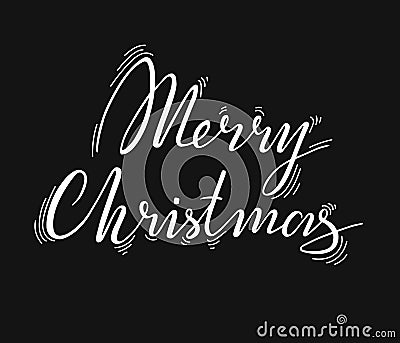 Merry Christmas Vector Lettering. Greeting Card. Vector illustration Vector Illustration