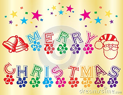 Merry Christmas Wallpaper Vector Illustration