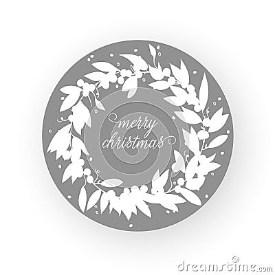 Merry Christmas. Winter Holiday greeting c Vector Illustration