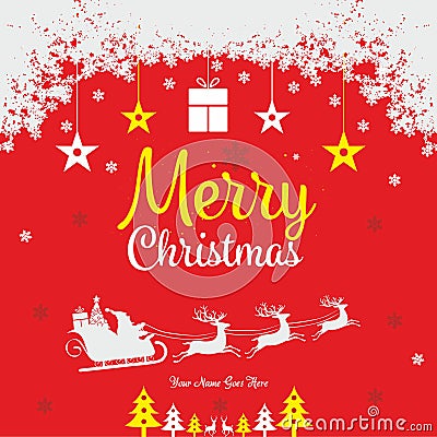 Merry Christmas wish greeting template Stock Photo