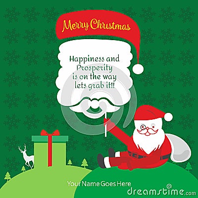 Merry Christmas wish greeting template Stock Photo