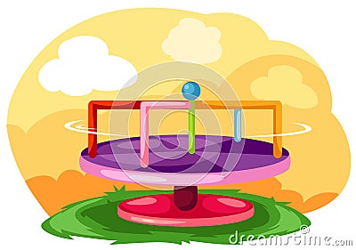 Merry-Go-Round Vector Illustration