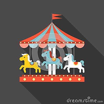 Merry go round vector Vector Illustration