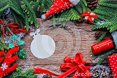 Merry Xmas and Happy New Year. Winter season holiday with Christmasbackground Stock Photo