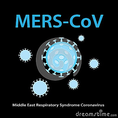 Mers-CoV (Middle East respiratory syndrome coronavirus) Vector Illustration